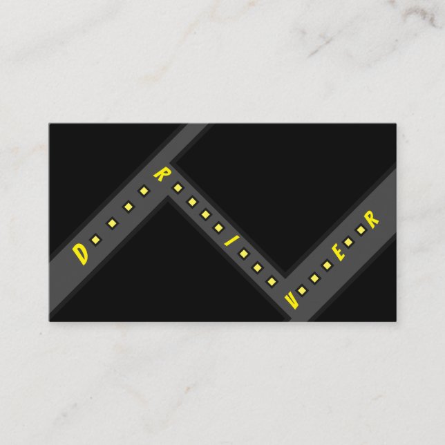 Taxifahrer oder Autofahrer Visitenkarte (Vorderseite)