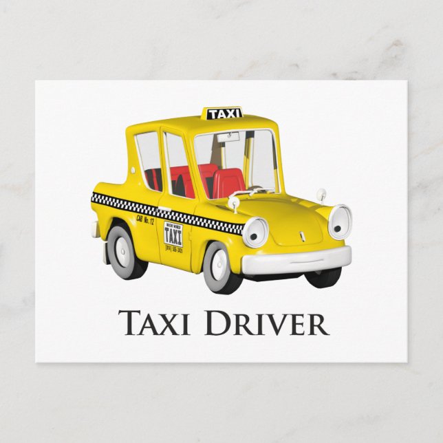 Taxifahrer Postkarte (Vorderseite)