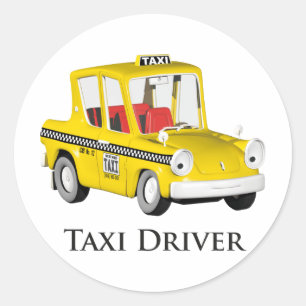 Taxifahrer Runder Aufkleber