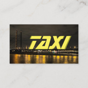 Taxifahrer - Straßenbeleuchtung nachts Visitenkarte