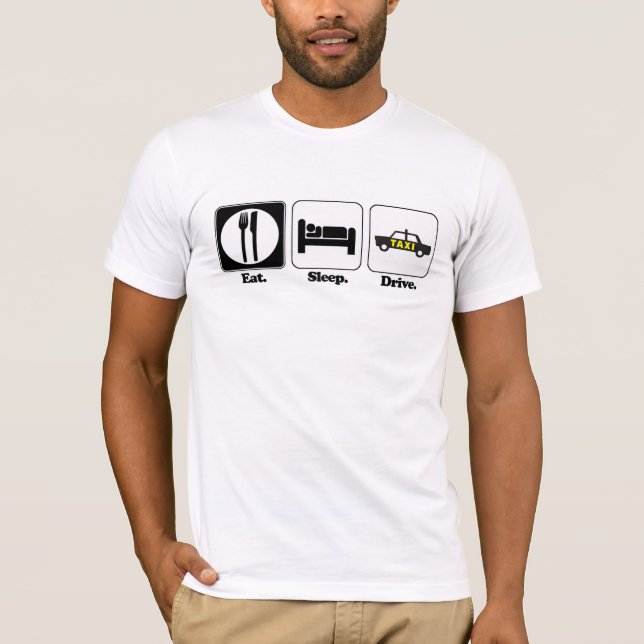 Taxifahrt essen T-Shirt (Vorderseite)