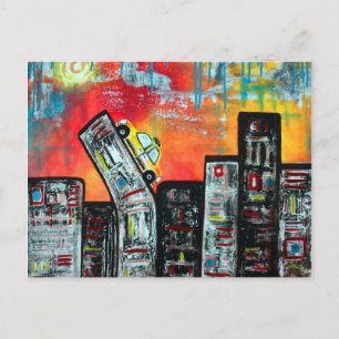Taxifahrt Postkarte