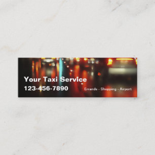 Taxigeschäft Visitenkarten Mini Visitenkarte