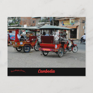 Taxis in Phnom Penh Kambodscha Postkarte