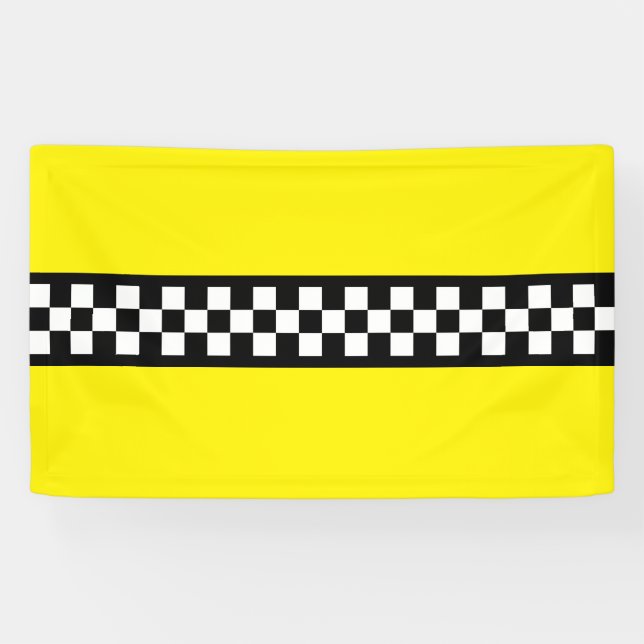 Taxis Karo Streifenmuster Banner (Horizontal)