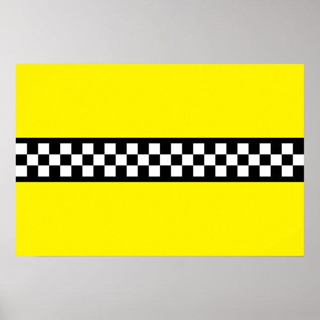 Taxis Karo Streifenmuster Poster (Vorne)