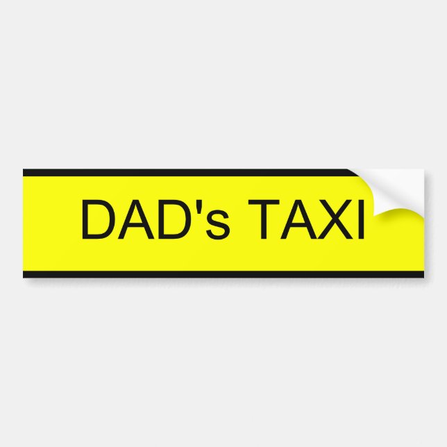 Taxis von Papa Autoaufkleber (Vorne)