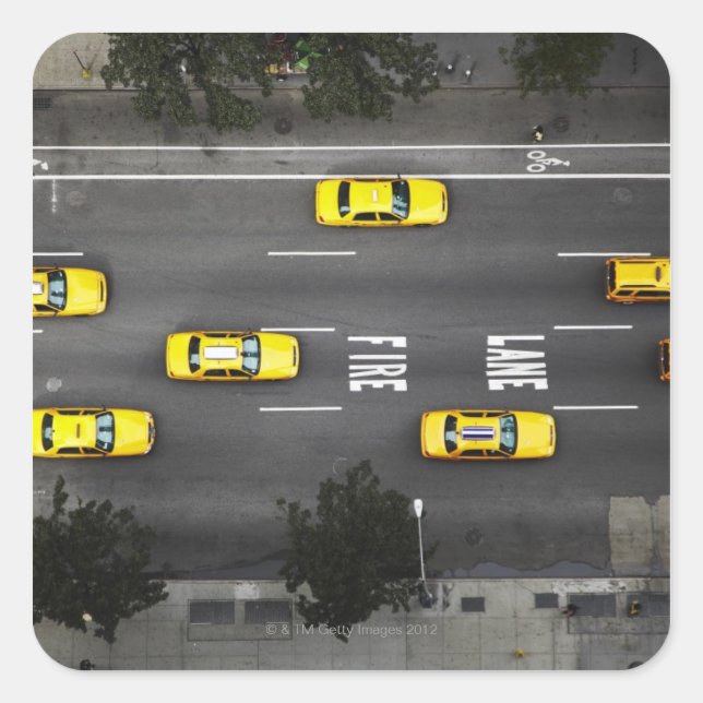 Taxistände Quadratischer Aufkleber (Vorderseite)