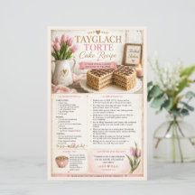 Tayglach-Torte-Kuchen, rosa florale rustikale Farm