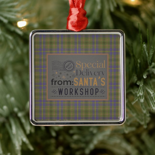 Taylor Ancient Original Scottish Tartan Ornament Aus Metall (Baum)