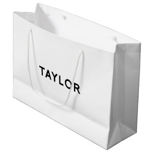 Taylor Elegante Geschenktasche in Schwarz und Wei Große Geschenktüte