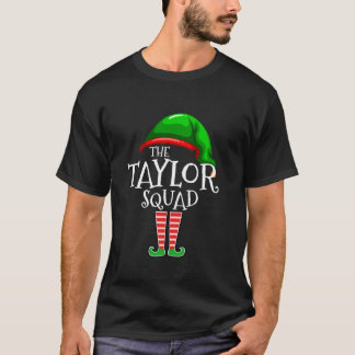 Taylor Familienname Squad Matching Group Elf Chris T-Shirt