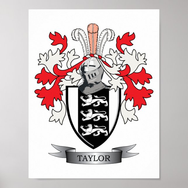 Taylor Familienwappen Coat of Arms Poster (Vorne)