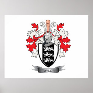 Taylor Familienwappen Coat of Arms Poster