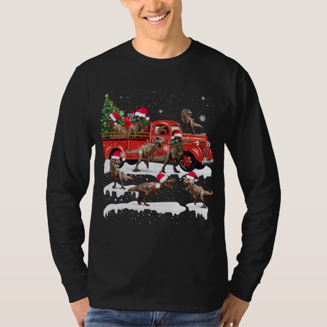 Taylor Family Ugly Christmas Sweater Red Truck Fun T-Shirt (Vorderseite)