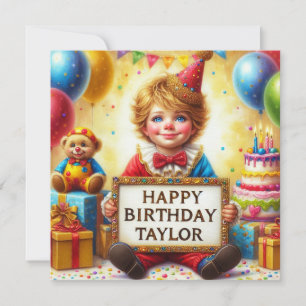 ~ TAYLOR ~ Happy Birthday ~ Clown Costume ~