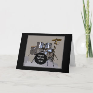 Taylor Happy Birthday Drums Card Karte