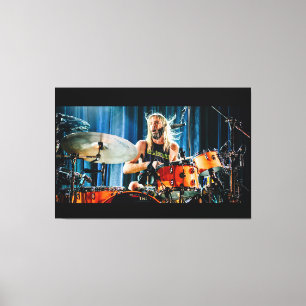 Taylor Hawkins spielt Schlagzeug Canvas Print Leinwanddruck