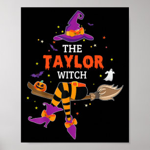 Taylor Hexenhut Halloween Ghost Nachname First Nam Poster