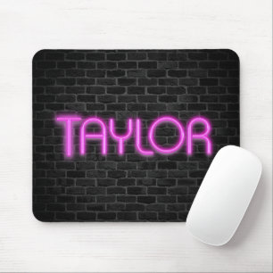 TAYLOR in rosa Neonleuchten Mousepad