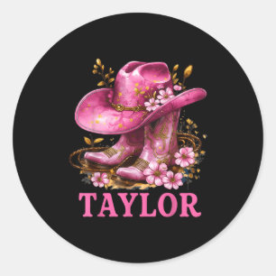 Taylor Outfit Cowgirl Stiefel Jugend Frauen Teenag Runder Aufkleber