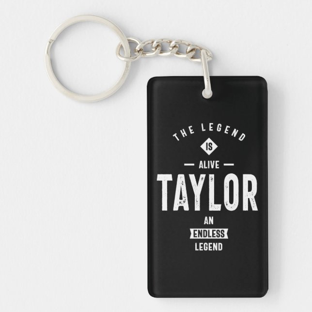 Taylor Personalisiert Name Geburtstagsgeschenk Schlüsselanhänger (Vorderseite)
