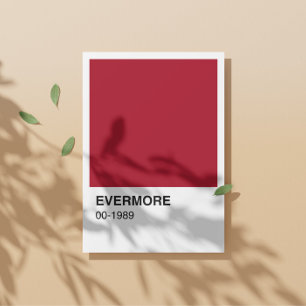 Taylor Red Evermore 1989 Alben - Weiße Grenze Poster