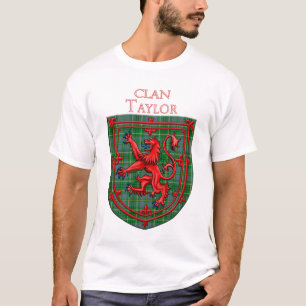 Taylor Tartan Scottish Kariert Lion Rampant T-Shirt
