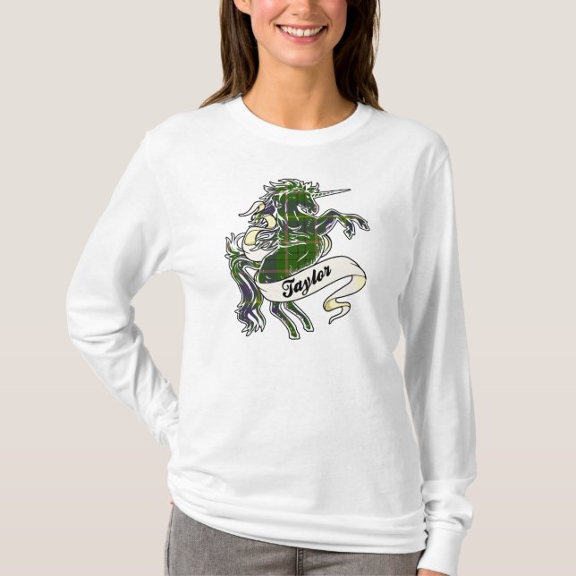 Taylor Tartan Unicorn T-Shirt (Vorderseite)