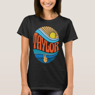 Taylor Vintag Sunset Taylor Groovy Gefärbte Krawat T-Shirt