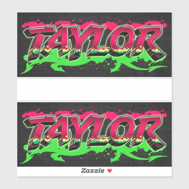 Taylor Vorname Name Graffiti Aufkleber Sticker (Blatt)