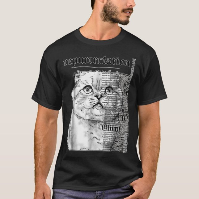 Taylor White Cat T-Shirt Swift Rep Tour Essential  (Vorderseite)