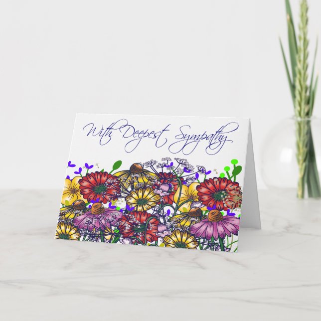 Taylor Wildblume Sympathy Card Karte (Vorderseite)