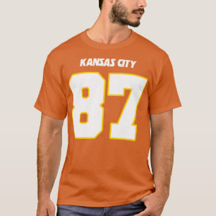 Taylors Freund Kelce Jersey Vorder- und Rückseiten T-Shirt