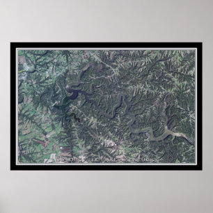 Taylorsville Lake Kentucky Satellite Poster Karte