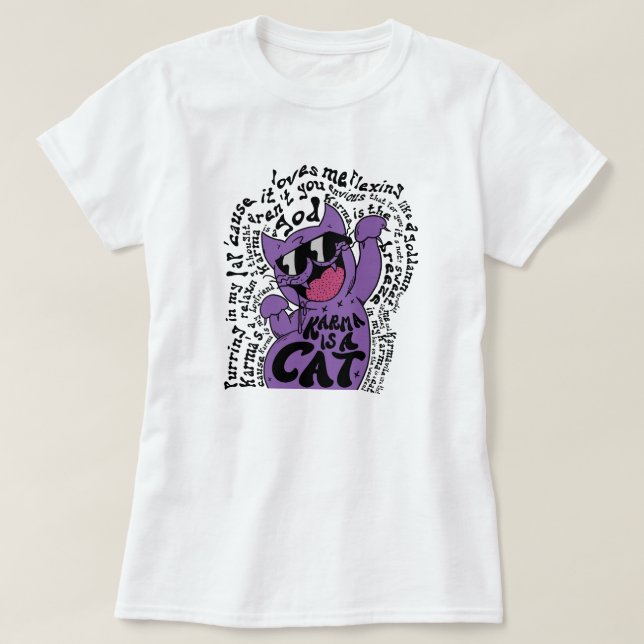 TaylorSwiftKarma ist eine Katze T-Shirt (Design vorne)