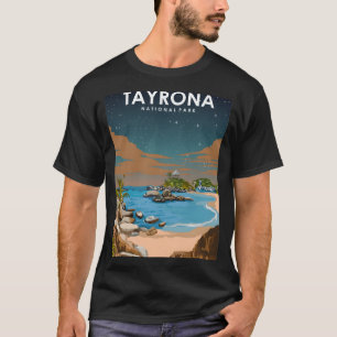 Tayrona National Park Coastal Beauty at Night T-Shirt