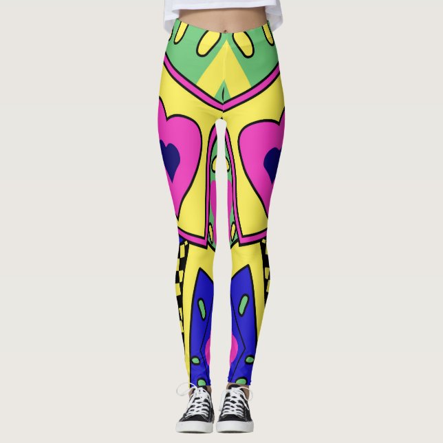 Tayt Pop Art Leggings moderne 24SS-Druckmuster (Vorderseite)