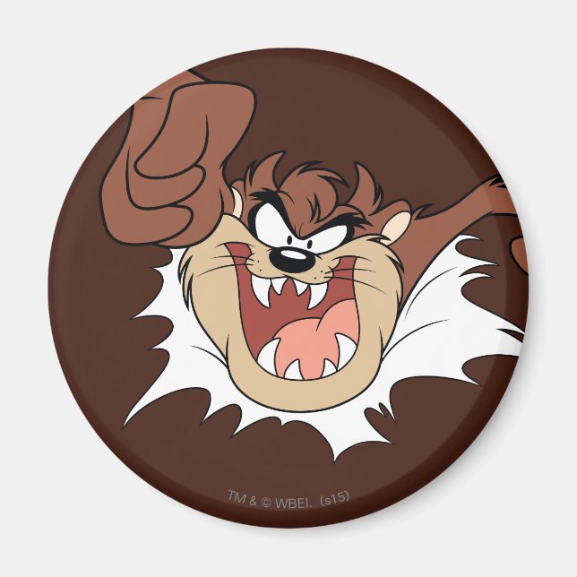 TAZ™ Burning Through Page Magnet (Vorne)