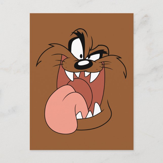 TAZ™ Crazy Smile Postkarte (Vorderseite)