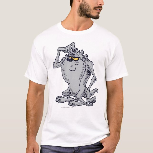 TAZ™ Denken künstlerisches Design T-Shirt (Vorderseite)