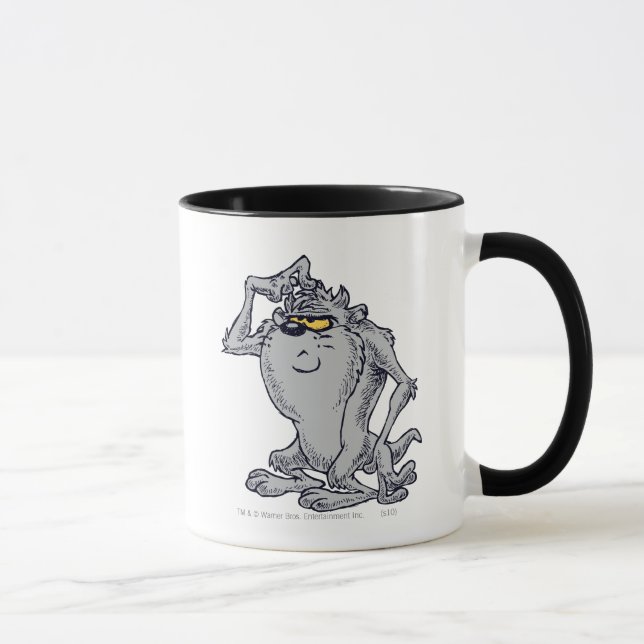 TAZ™ Denken künstlerisches Design Tasse (Rechts)