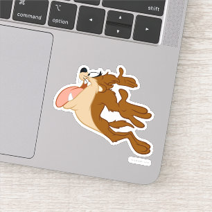 TAZ™, der durch die Luft fliegt Aufkleber