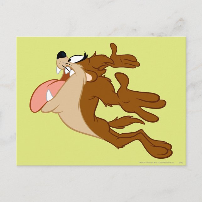 TAZ™, der durch die Luft fliegt Postkarte (Vorderseite)