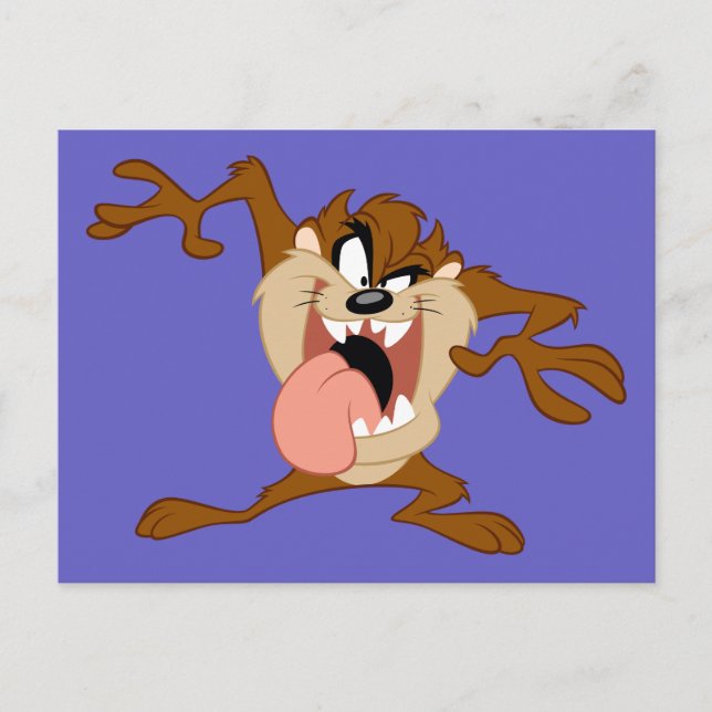 TAZ™ | Die Zunge raus halten Postkarte (Vorderseite)