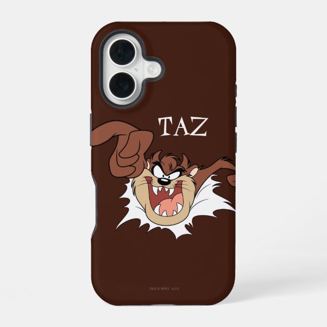 TAZ™ Durchbricht Seite iPhone 16 Hülle (Rückseite)