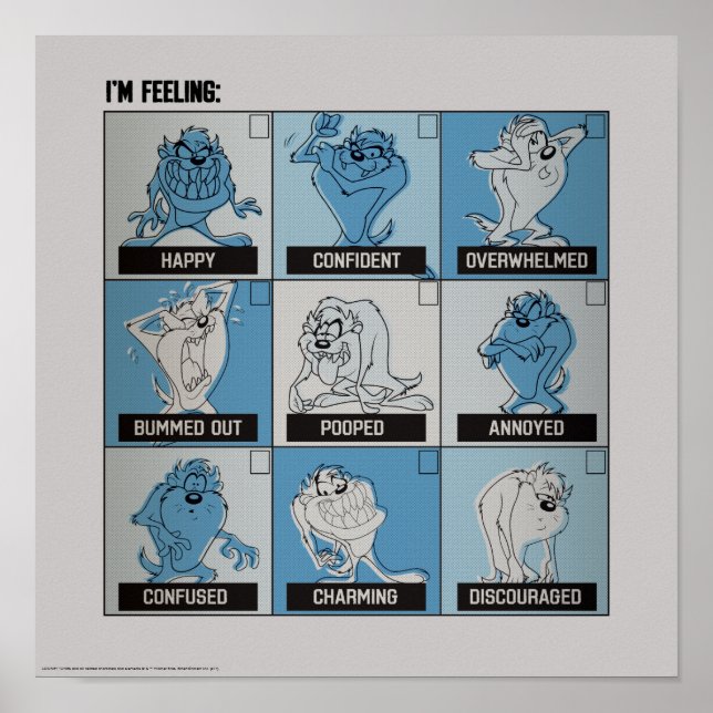 TAZ™ Emotion Checkbox Poster (Vorne)