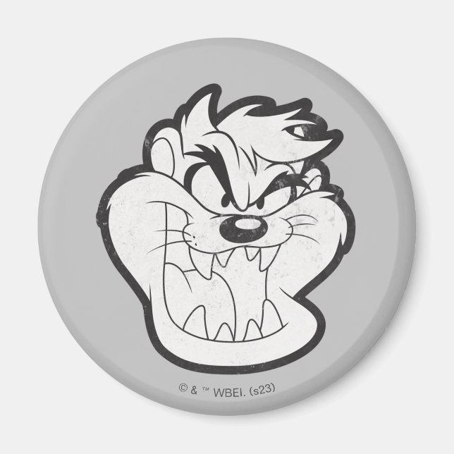 TAZ™ Evil Grin Abzeichen Magnet (Vorne)