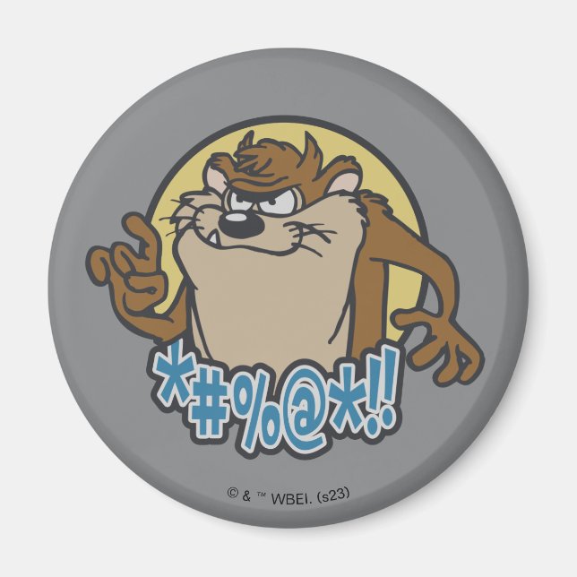 TAZ™ Expletive Circle Graphic Magnet (Vorne)