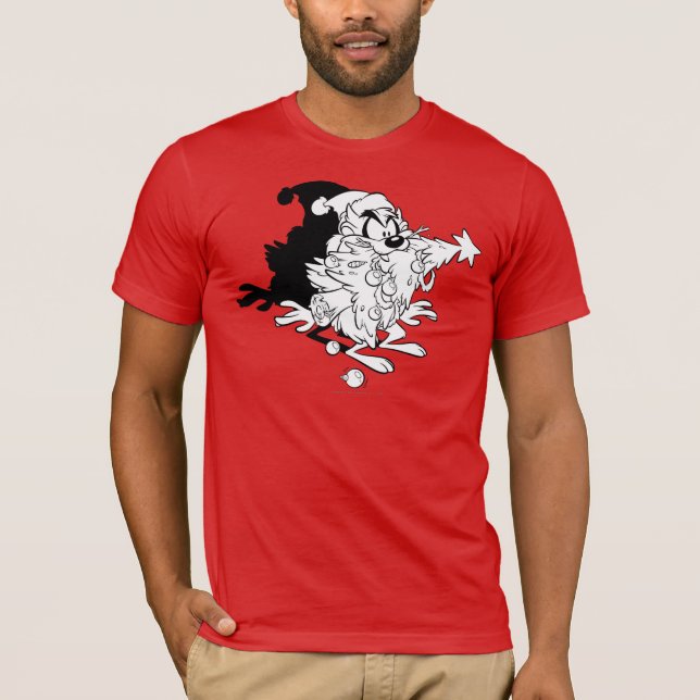 TAZ™ fressen Weihnachtsbaum T-Shirt (Vorderseite)